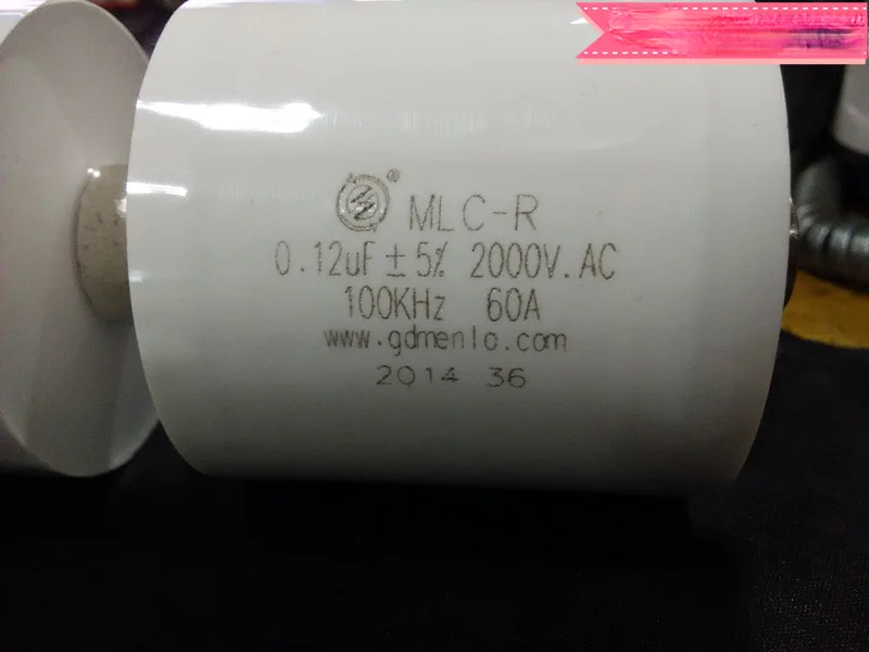 1pcs AC Metalized Film High Voltage Resonant Capacitor MLC-R-2000VAC/0.12UF/2KV High Frequency 100KHZ