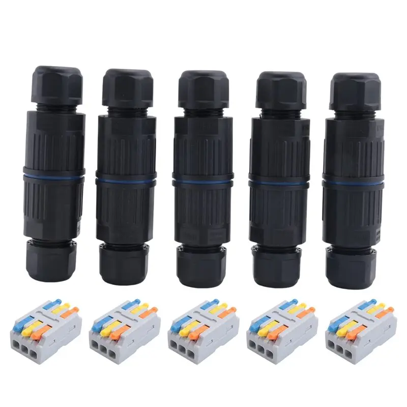 A25F-25PCS IP68 Waterproof Junction Box, Outdoor Electrical Cable Connector For 3.5-10Mm Wire Range(AC 250V, 16A) 4 Pin