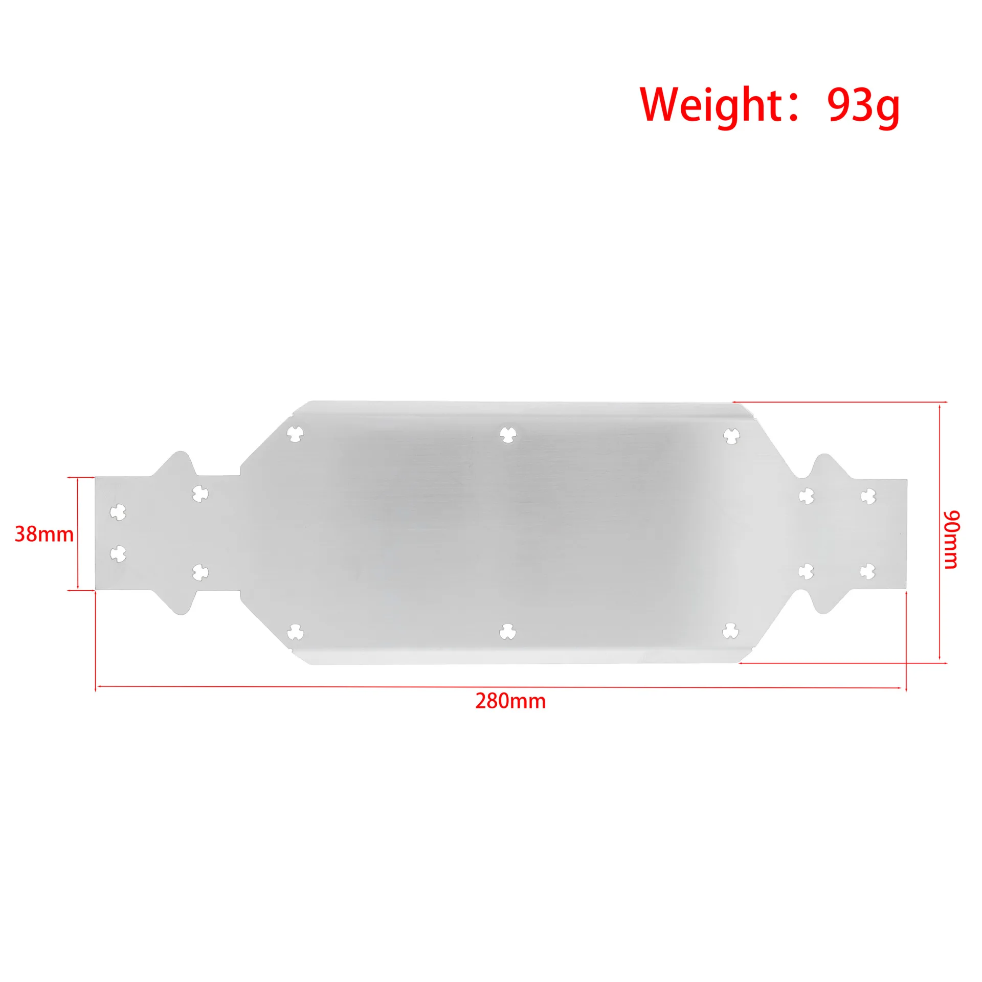 Relalo XTS P12 Protector de chasis de acero inoxidable Armadura Protector inferior 1/12 POLO Pull
