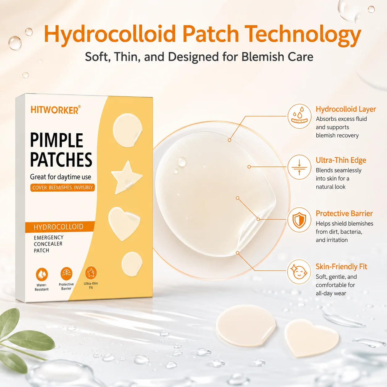 360pcs Acne Patches Gentle and discreet, suitable for day and night use, effectively absorbing impurities from pimples view 5