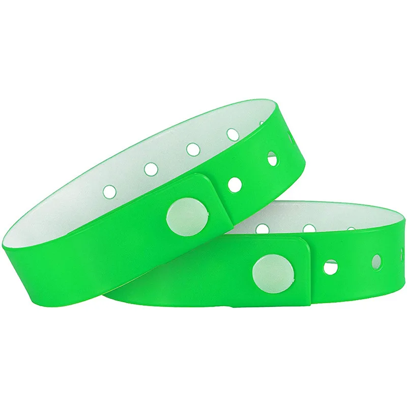 100PCS Disposable PVC Cable Ties Bar Identification Wristbands Entertainment Event Ticketing Elastic Ankle & Wrist Ribbon view 2