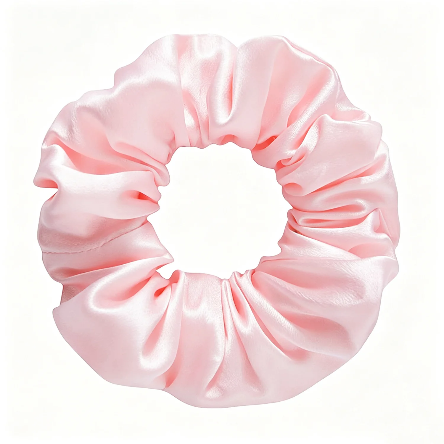 100% Mulberry Silk Hair Scrunchie 19Momme 4cm Width No Padding Hair Tie Gentle Hair Accessory for Women Girls Daily Sleep Use