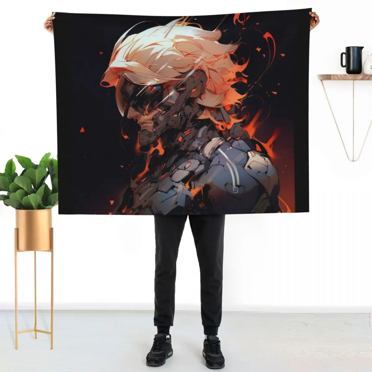 

Raiden mgs Throw Blanket Air Conditioner Soft Blanket for Office Home