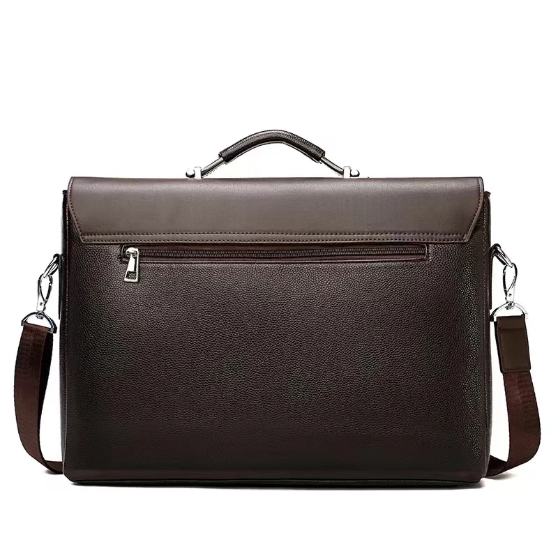 Sac à Main de Luxe en Cuir PU pour Homme, Sacoche de Grande Capacité pour Ordinateur Portable de Bureau