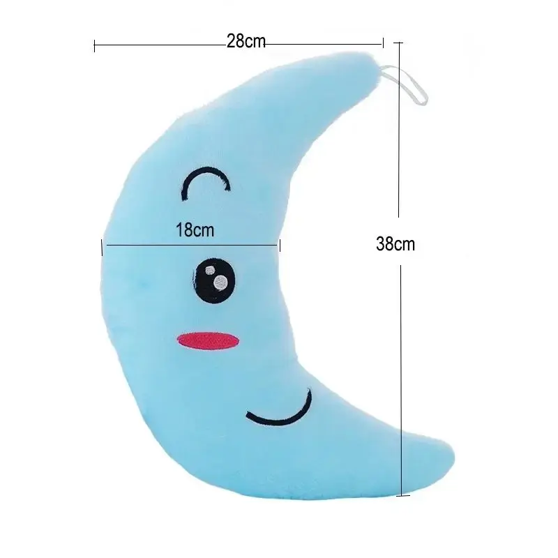 Moon Pillow PlushToys Cute Luminous Toy Led Light Glow in Dark Doll for Children Kids Cushion Floor Cute Pillow Holiday Gifts