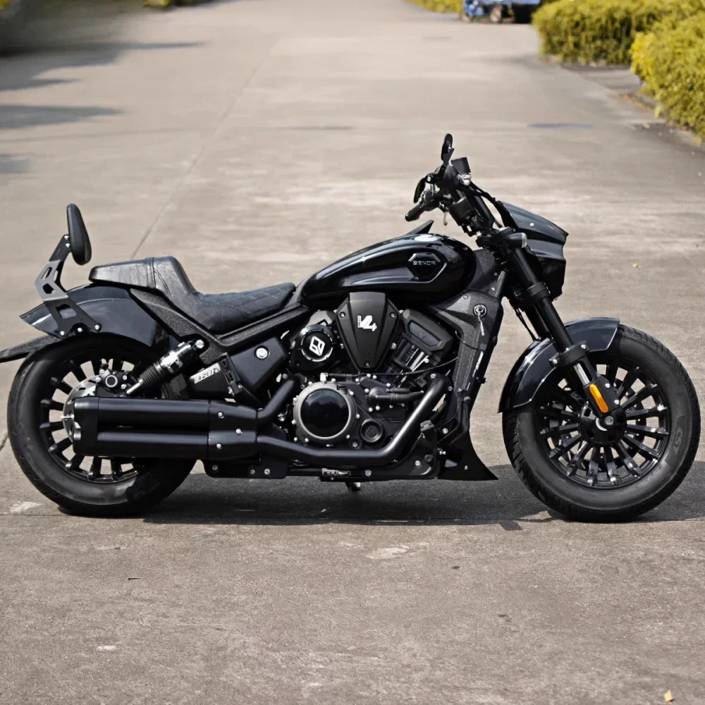 Benda bandeira preta 500 modificado especial harley guiador sem perdas em linha livre espessamento 42 tubo direção guiador