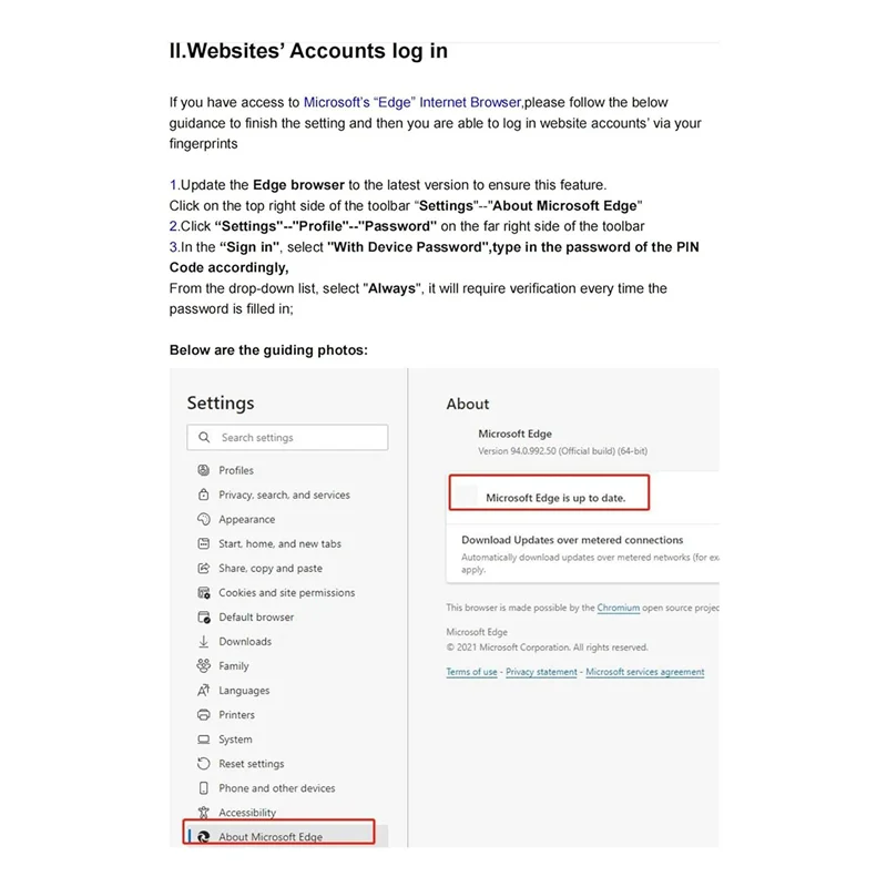 قارئ بصمات الأصابع AC56-Windows لـ Win10/11، النوع C/USB C، 360 °   لمسة بيومترية، لافتة سريعة وآمنة مع المستندات المشفرة