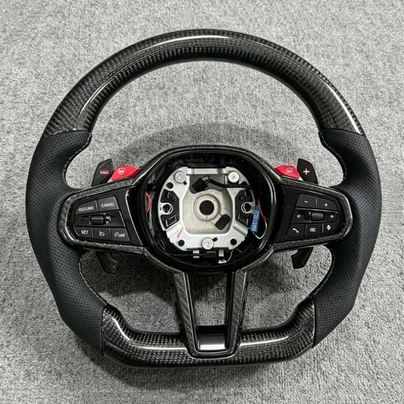 Car Steering Wheel Fit For BMW CS G01 G02 G05 G80 G81 G22 G23 G26 G31 G32 G82 G42 G14 G20 G21 G30 G15 X5 Carbon Fiber leather