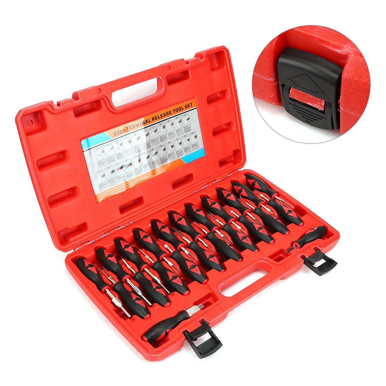 23pcs Universal Automotive Wire Terminal Removal Tool Connector Pin Remover Extractor Tool Kit