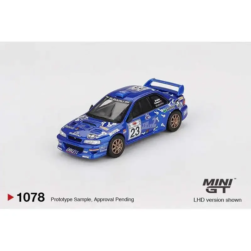 

Предпродажа MINIGT 1078 1:64 Subaru Impreza WRC99 2000 # 23, литая под давлением модель автомобиля акрополиса, коллекция игрушек