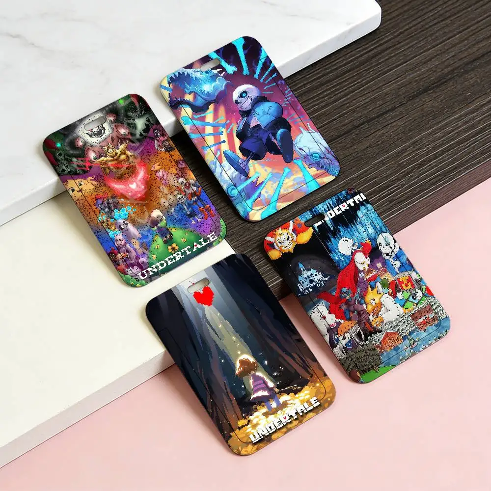 

Держатель для пропуска/карты Game U-Undertale с ремешком, пластиковый, для сотрудников, студентов, проездных, с защитной крышкой