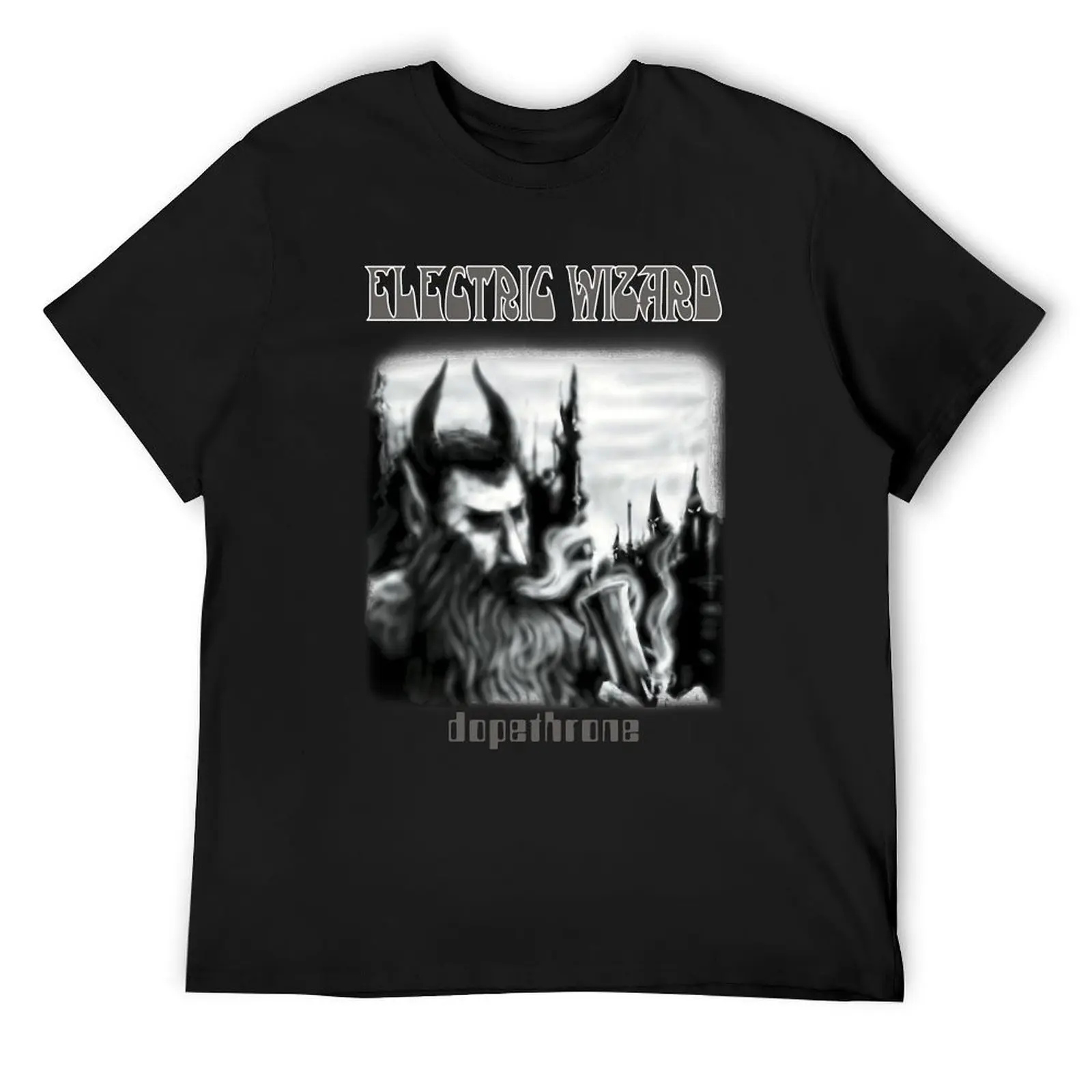 

Dopethrone - Electric Wizard - Classic Old School UK DoomStoner Metal T-Shirt quick drying mens t shirt graphic