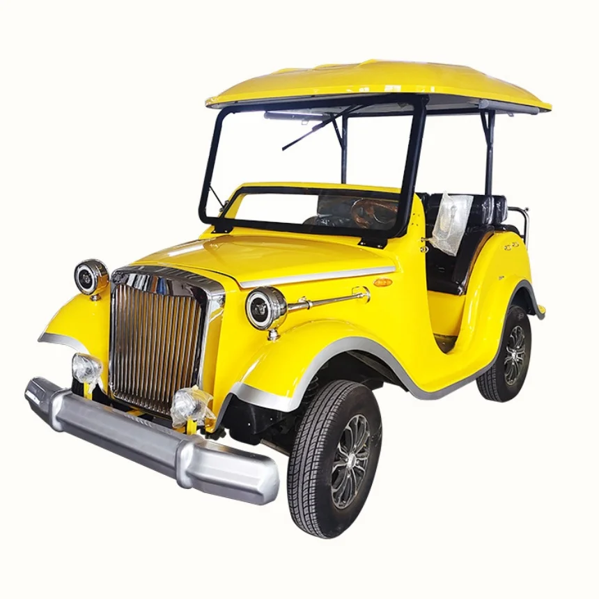 High Quality Electric Antique Vintage Classic Car 7KW High Power Sightseeing Golf Push Cart Recruiting Agents Classic Cart