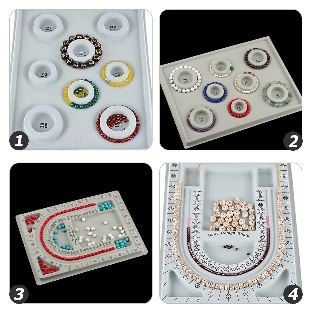 

Набор из 2-х досок для дизайна украшений: подставка для бусин, доска для измерения браслетов, принадлежности для изготовления ювелирных изделий