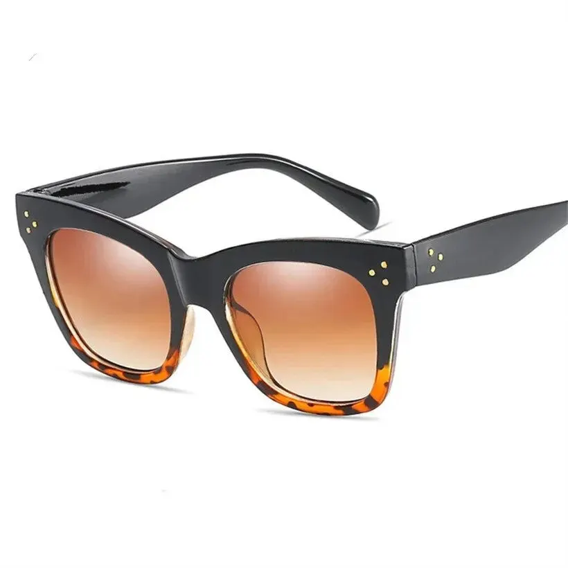Luxury Rectangle Sunglasses Women Brand Designer PC Frame Gradient Lens Classic Rivet Shades Female Male Fashion Eyewear UV400 image 3