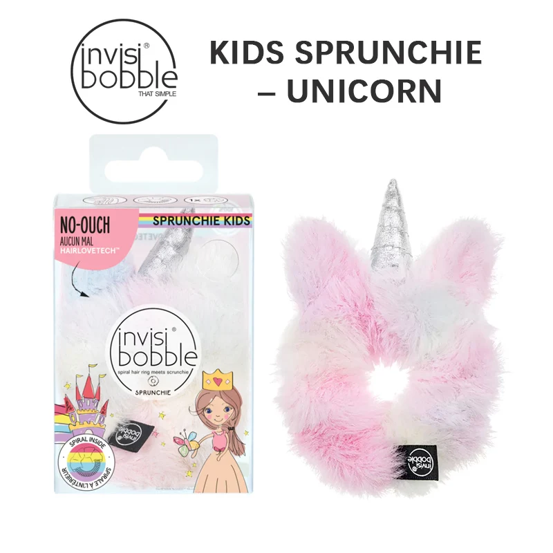 Unsichtbar-Kinder Sprunchie-Einhorn Kinder Scrunchie schlanke Spiral Haar gummi starker Griff süßes Haarband für Kinder Zubehör