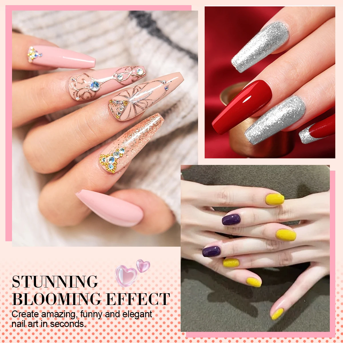 LIMEGIRL 6 teile/satz Gel Nagellack Glitter Rosa UV Semi Permanent Gel Nagellack Kits UV LED Soak Off Gel Lack Nail art Set