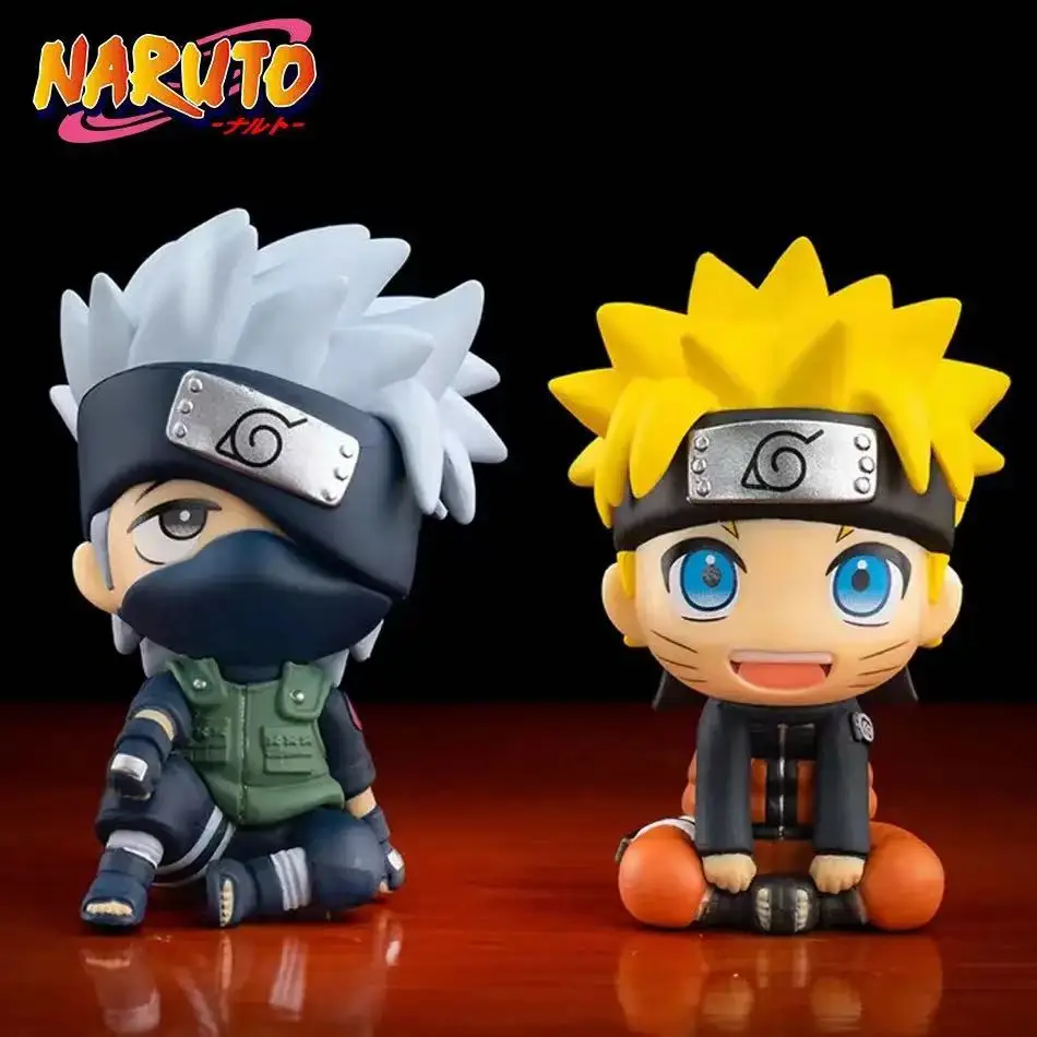 9cm Naruto Anime Figure Naruto Kakashi Sasuke Itachi Action Figure Kawaii Q Version Figurine Car Decoration Collection Model Toy