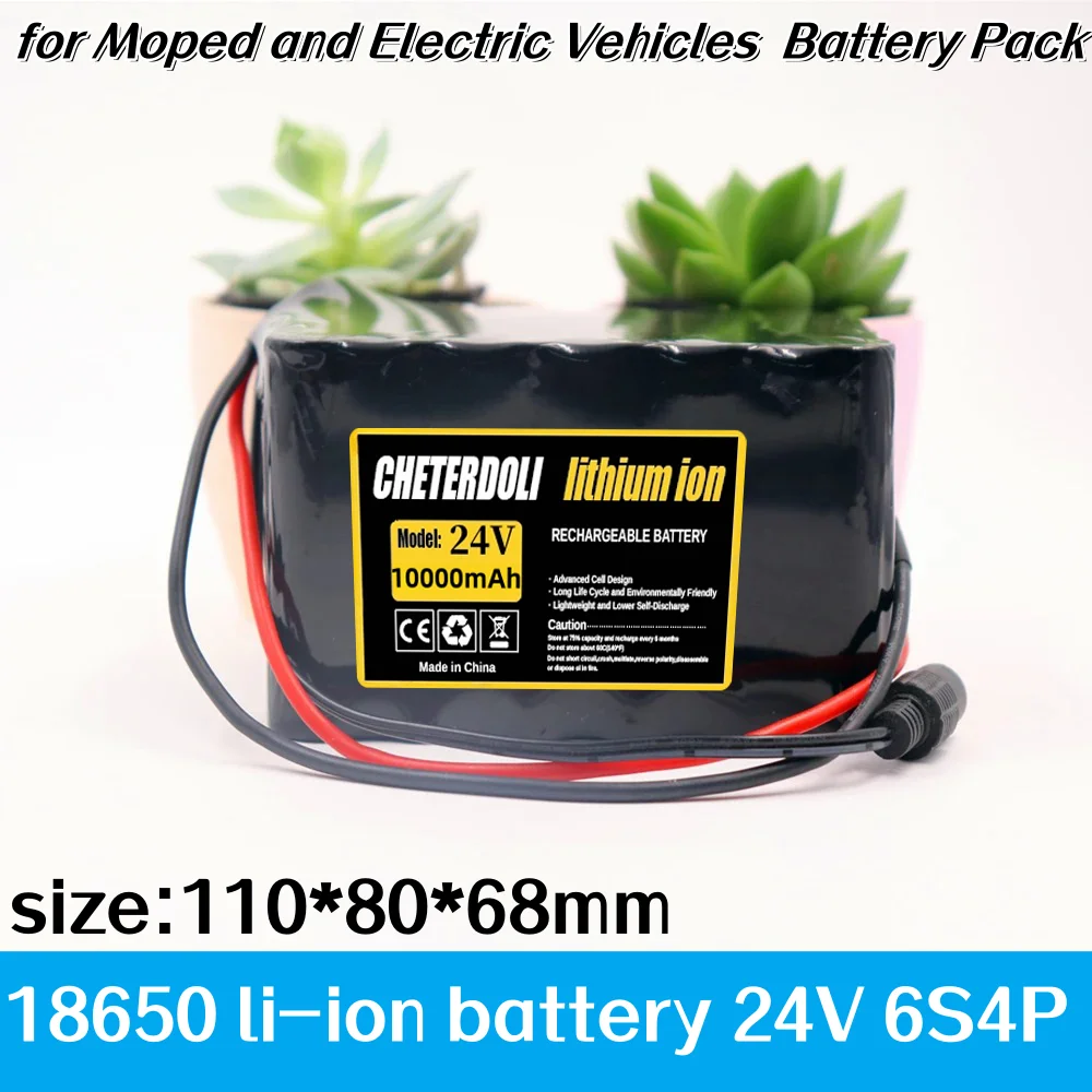 

6s4p 24V 10000mAh 18650 Battery Lithium Battery 25.2v 10000mAh for wheelchair electric Moped /Electric/Li Ion Battery Pack.