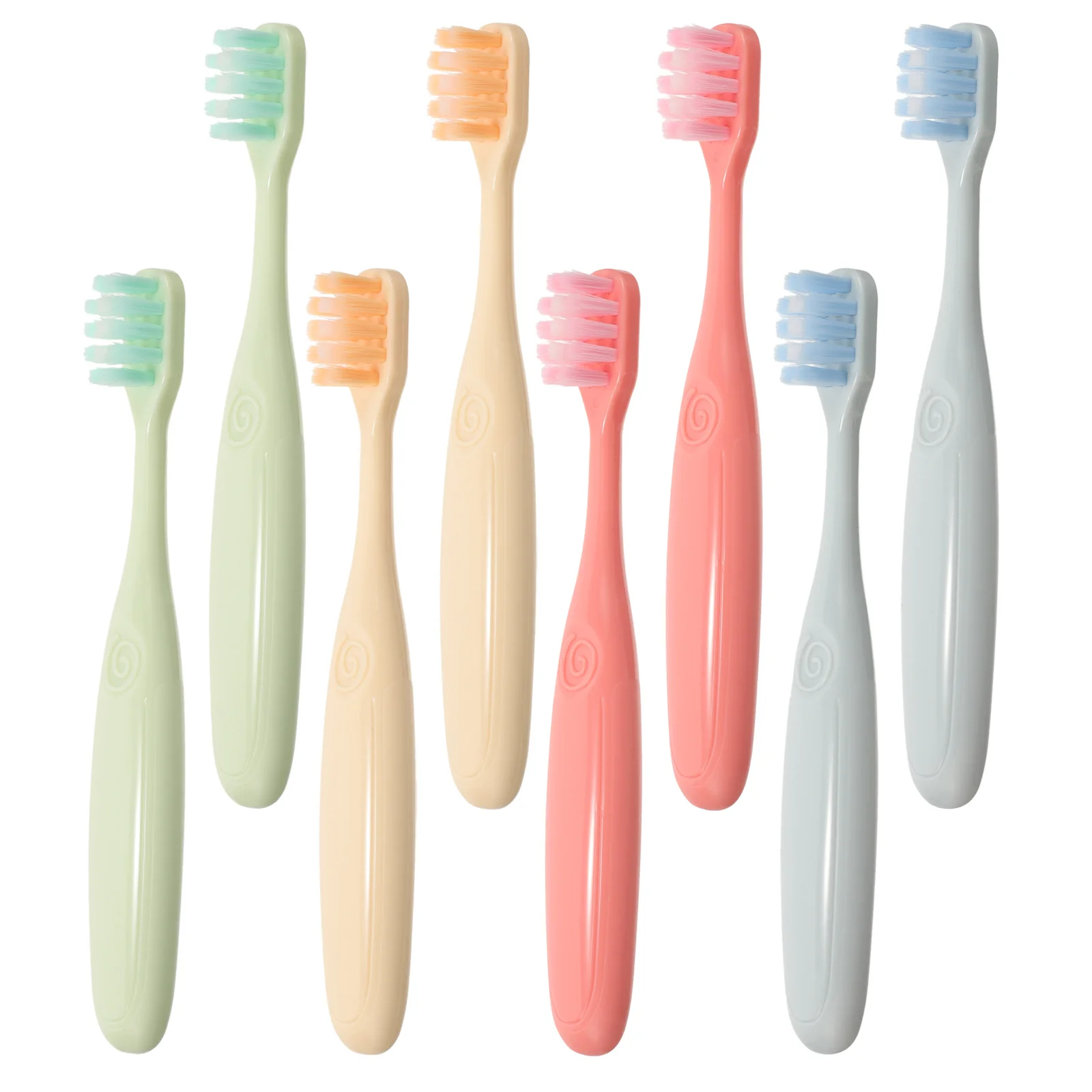 

8 шт., коллекция детских зубных щеток, износостойкая насадка для щетки с мягкой щетиной, безопасный прочный дизайн, идеально подходит для семейных путешествий, домашнего использования
