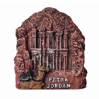 Petra Jordan 3D Fridge Magnet Souvenir Gift,Resin Handmade Petra Refrigerator Magnet Home Decoration Collection