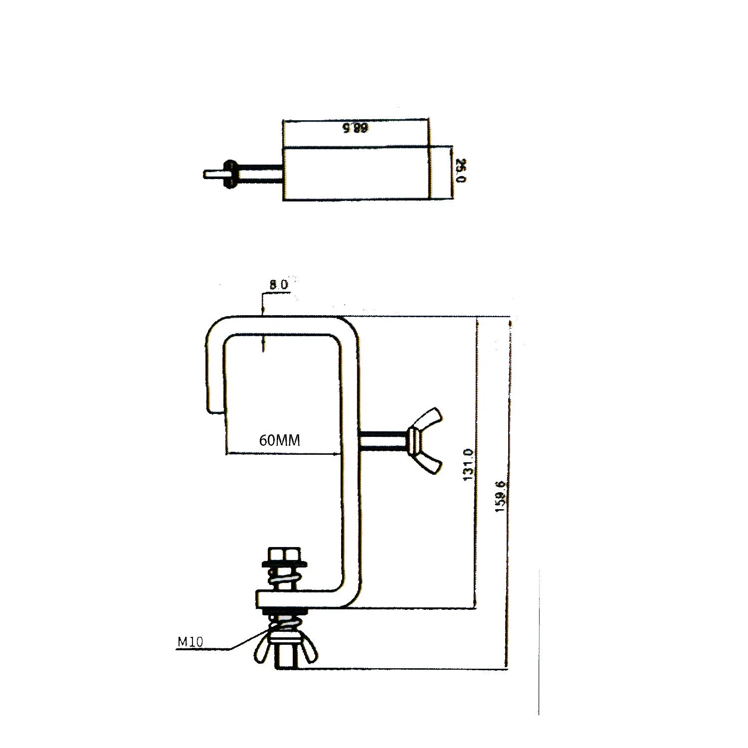 Abrazadera de luz de escenario de aleación de aluminio de alta resistencia, accesorio de gancho de montaje, capacidad de carga, tubo de 30-65mm de diámetro