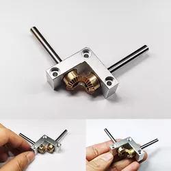 4/5mm Mini Right Angle Rotator Small 90 Degree 1:1 Gearbox Bevel Gear Commutator Model Transmission Case