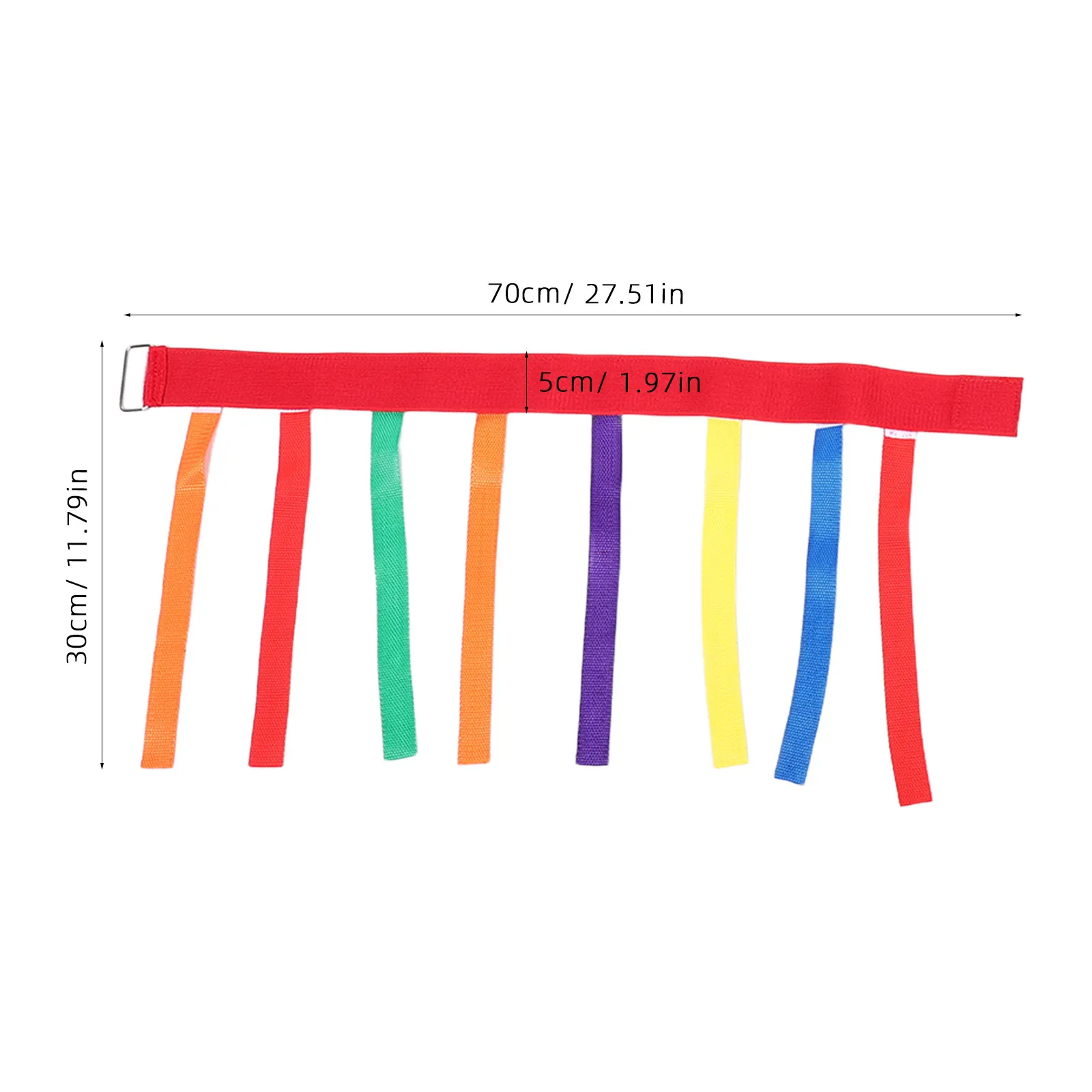 5Pcs Kids Flag Football Belts Adjustable Elastic Waistband Tail Catch Game Ribbon for Youth Outdoor Field Day Sports Training