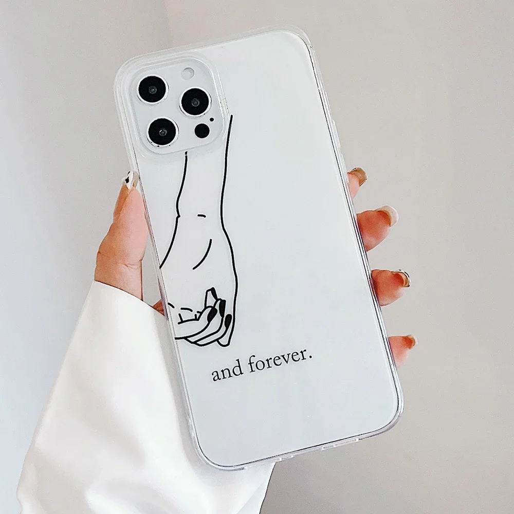 Girls Bff Best Friends Forever Always Phone Case for IPhone 15 14 13 11 Pro XS MAX 7 8 Plus X XR SE20 12 Mini Cute Couples Cover