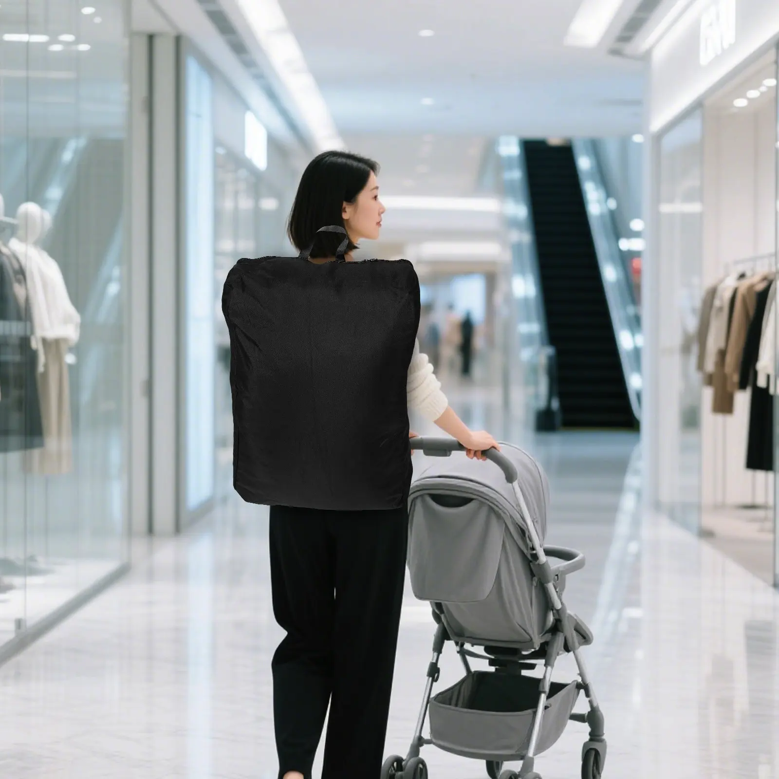 Baby Stroller Travel Bag for Airplane Stroller Storage Backpack Pushchair Transport Cover Shoulder Strap 66x45x18cm Foldable