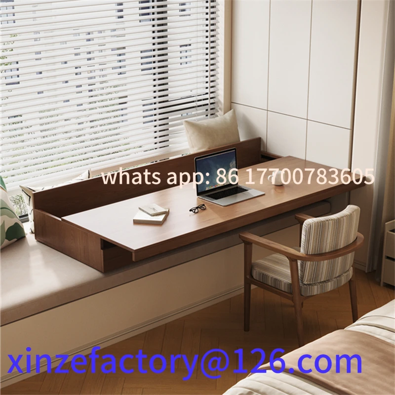 

Customizable solid wood locker with drawers bay window table retractable pull