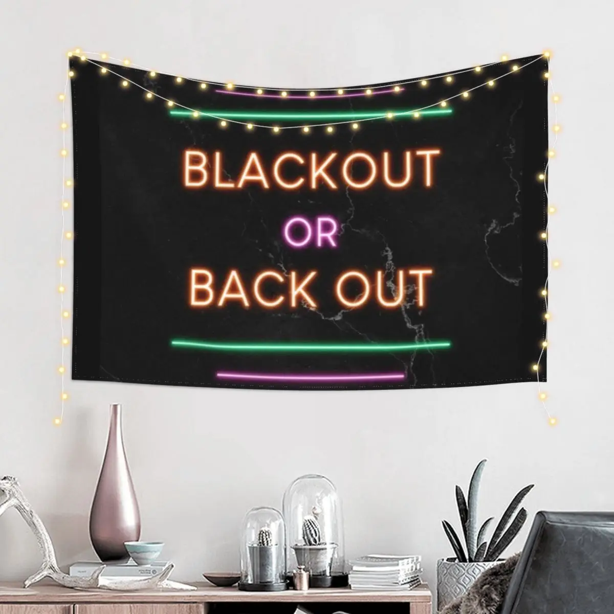 Blackout or Back Out Design Tapestry Luxury Living Room Decoration Decorative Wall Murals Nordic Home Decor Tapestry