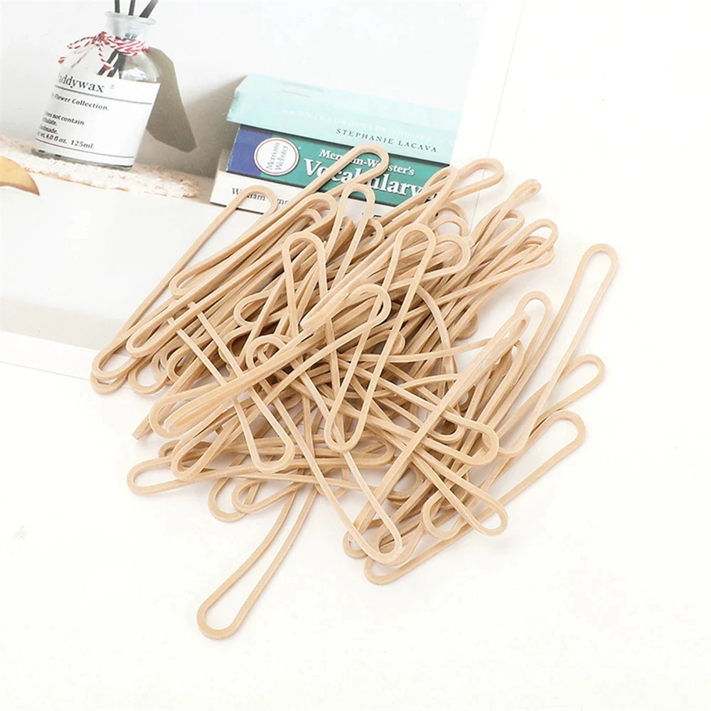 100PCS/Lot Colorful Yellow Elastic Rubber Bands School Office Home Industrial Ring Stretchable Paper Package Holder Rubber Band