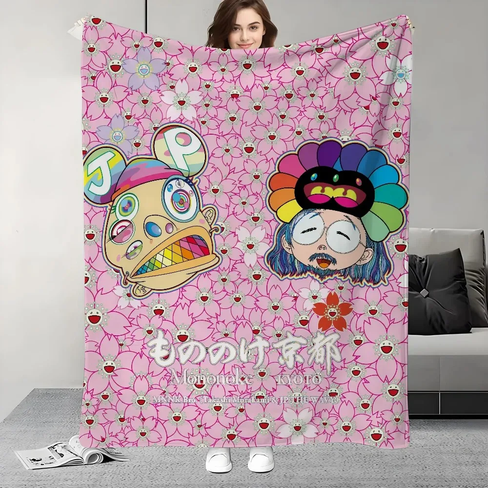 Art T-Takashi M-Murakami-S Blanket Design Lightweight  For Dorms, Naps, Living Room, Office,Sofa,All-Season