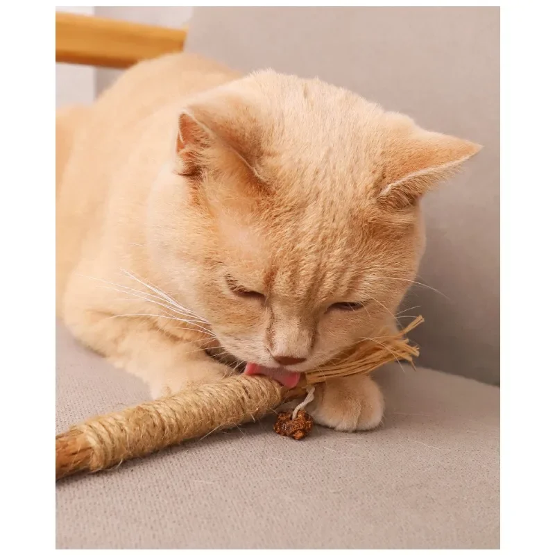 

1 Pc Cat Toys Silvervine Chew Stick Pet Supplies Cleaning Teeth Stick Pet Bite Cat Toy Hemp Rope