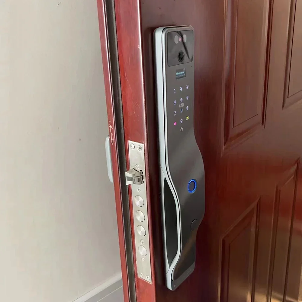 Face Recognition Camera Smart Locks Safe Gate Electronic Lock Fingerprint Tuya App Wifi Remote Unlock Smart Door Lock