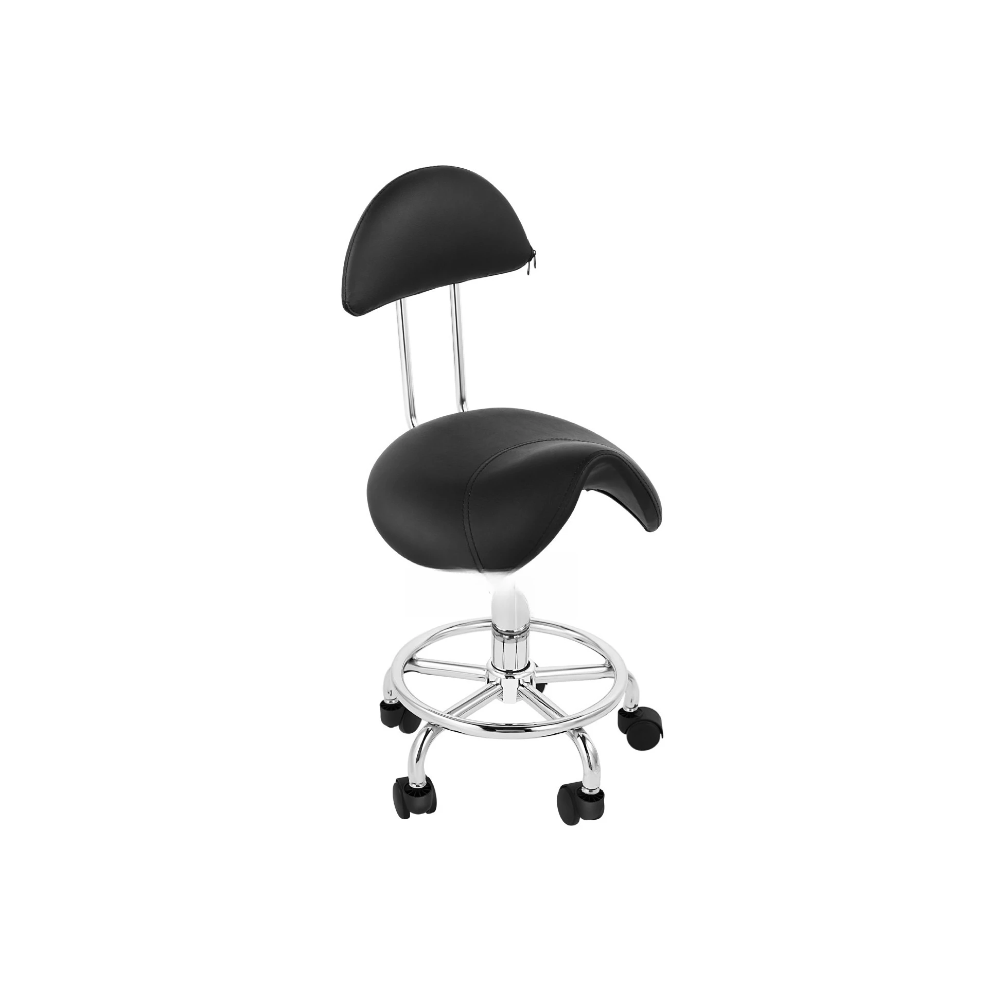

Electric Saddle Stool Barber Chair Beauty Salon Technician With Comfortable Backrest