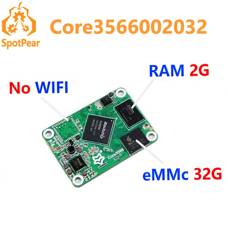 Модуль LuckFox Core3566 Rockchip RK3566 Core 3566002032   Флэш-память 2 ГБ ОЗУ, 32 ГБ eMMC