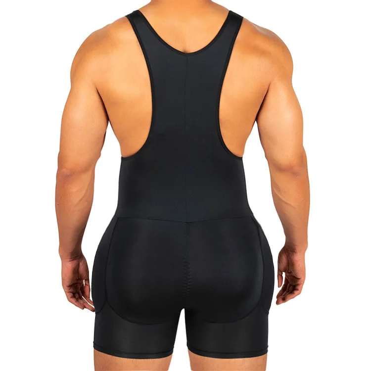 Men Pads Bodysuits Fitness Shapewear Underwear Athletic Supporters Butt Padded Underwear for Big Butt Enhance Body Shaper