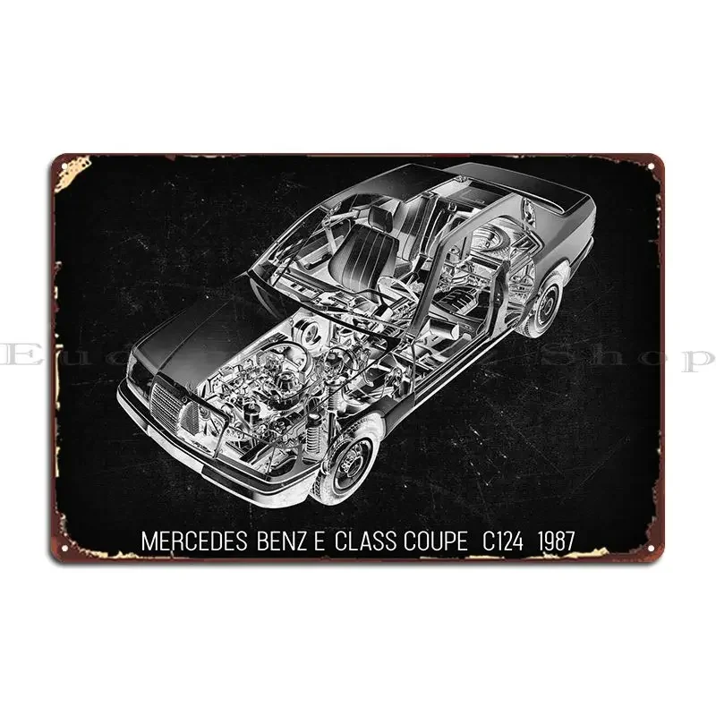 Mercedesbenz Eclass Coup Metal Plaque Poster Pub Garage Cinema Wall Decor Design Tin Sign Poster