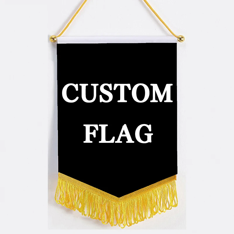 Aerxemrbrae Square Football Team Flag Basketball Teams Activity Flags Custom Logo Customized Exchange Pennant Hanging Banner