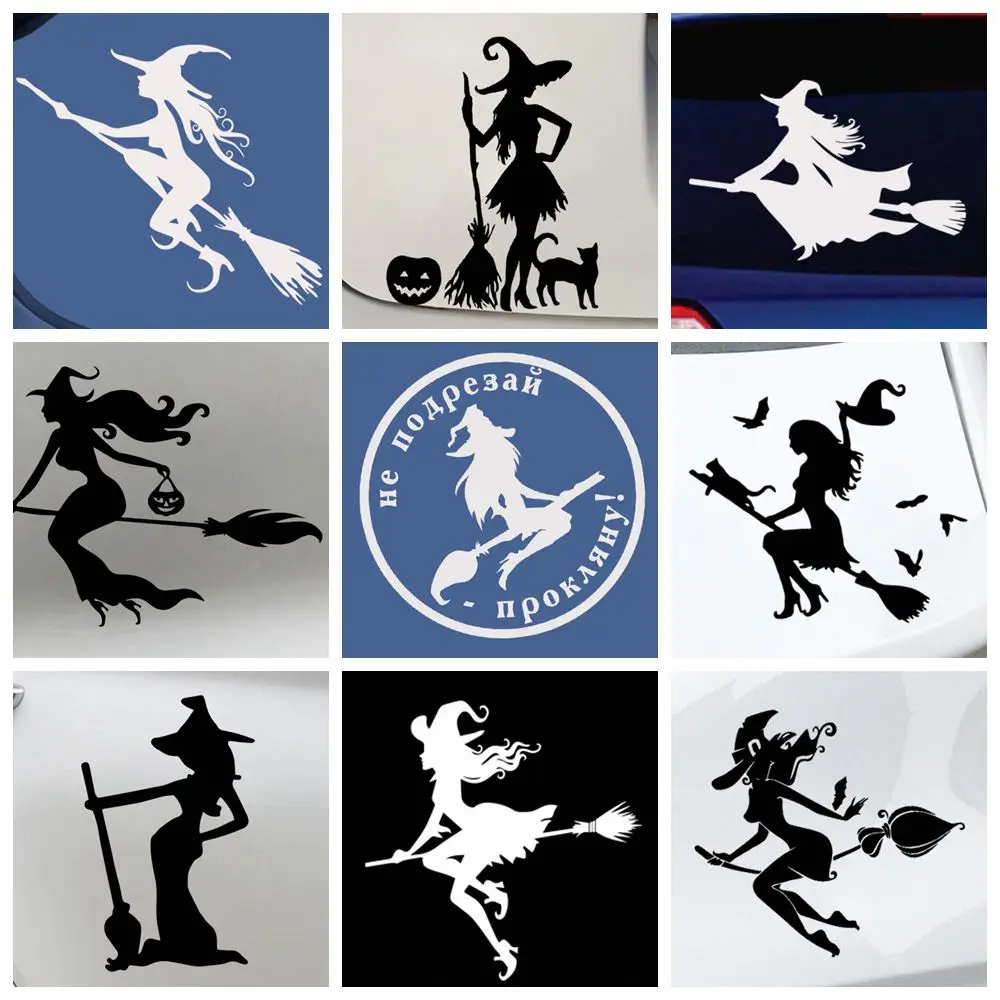 

Vinyl Witch Witches, magicians Auto car Sticker Creative On Stickers And Decals Window Styling Decal