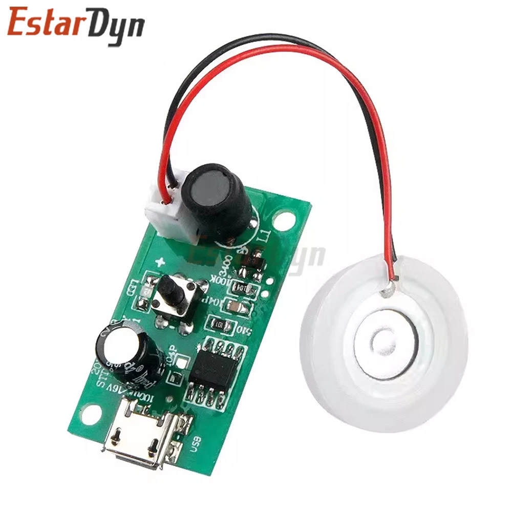 5V Ultrasonic Mist Maker DIY Kit Type-C 108kHz Atomizer Module for Humidifier Plant Terrarium DIY