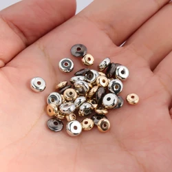 4/6mm CCB Charm Spacer Beads Wheel Bead Flat Round Loose Beads for Jewelry Making DIY Bracelet Findings Supplies 100-200pcs