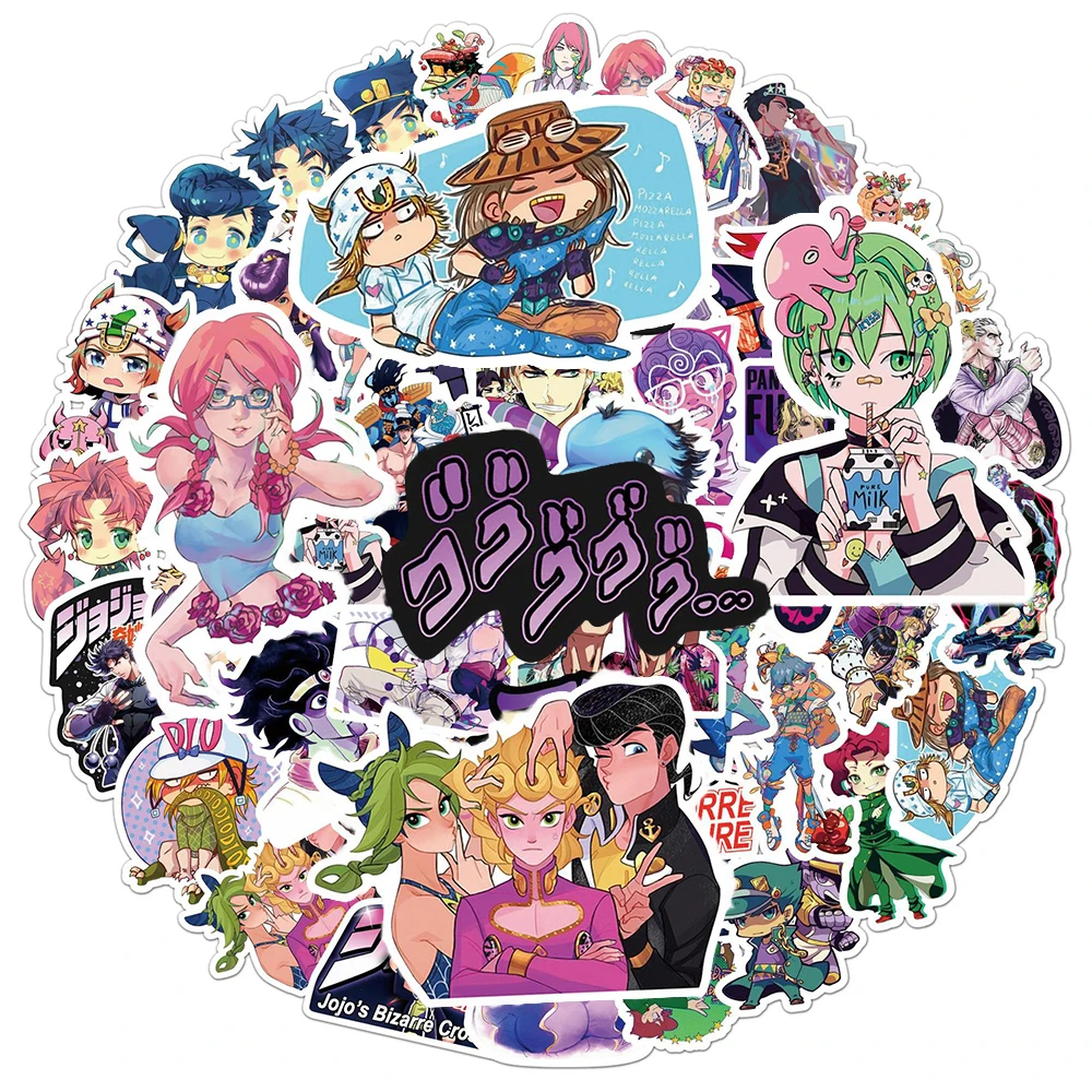 

10/30/50pcs Japan Anime JoJo's Bizarre Adventure Stickers Cool Waterproof Sticker DIY Helmet Notebook Phone PVC Cartoon Decals