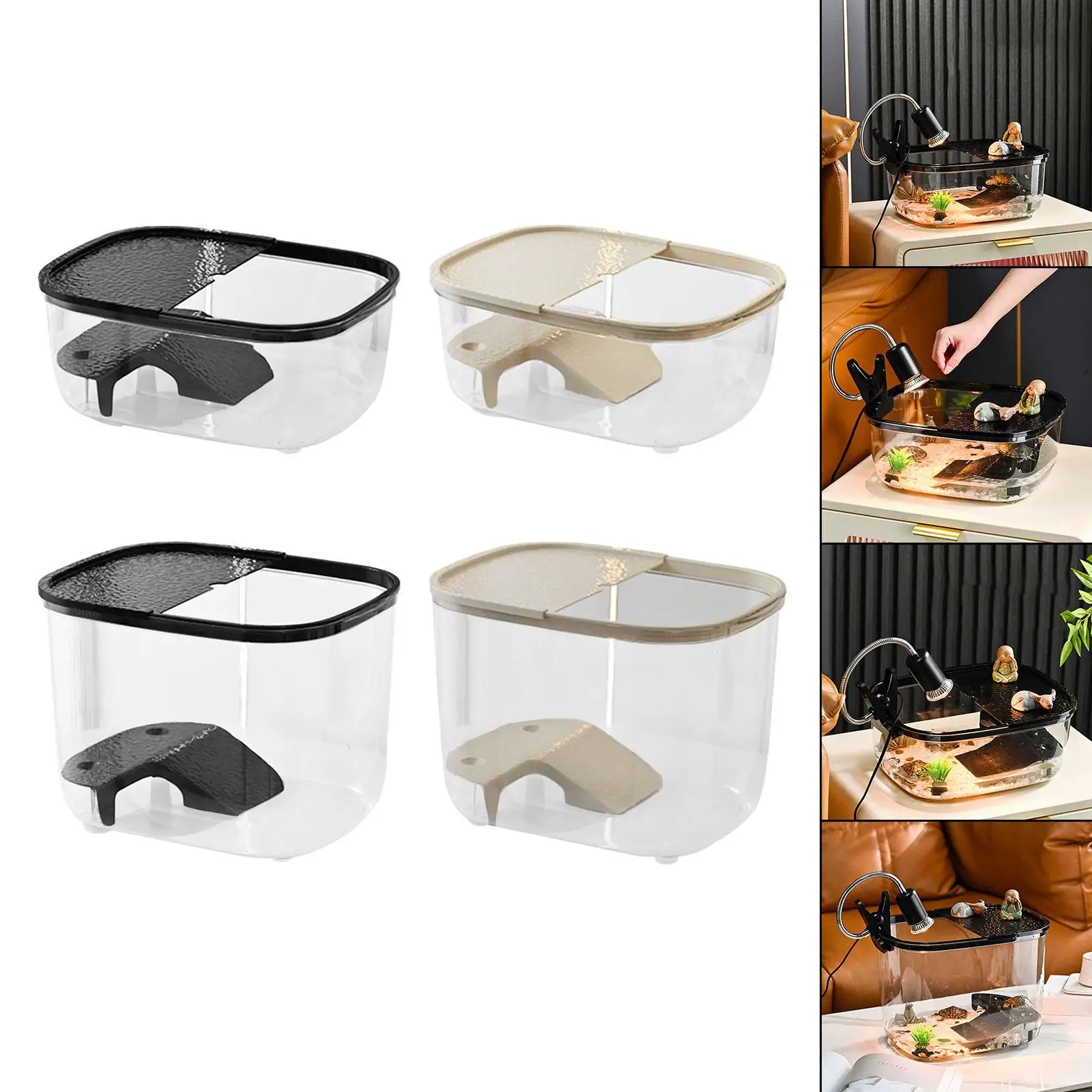 منصة الفرح السلحفاة خزان الزواحف سلم فيلا متعددة الأغراض تسلق منحدر السلحفاة يستريح شرفة للزواحف الصغيرة الضفدع #3