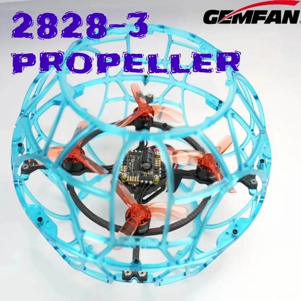 2pairs GEMFAN  2828 2.8-inch 200mm drone soccer propeller with three blades for cross-country flight