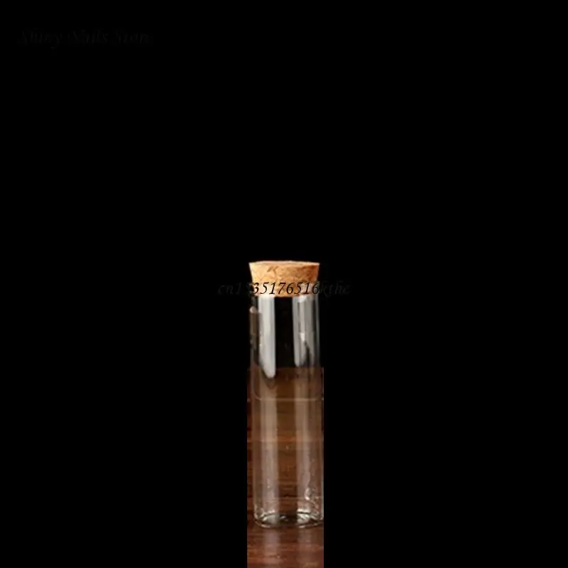 Glass Test Tube with Cork Stoppers for Scientific Experiments Bath Salt and Candy Storage Dropship