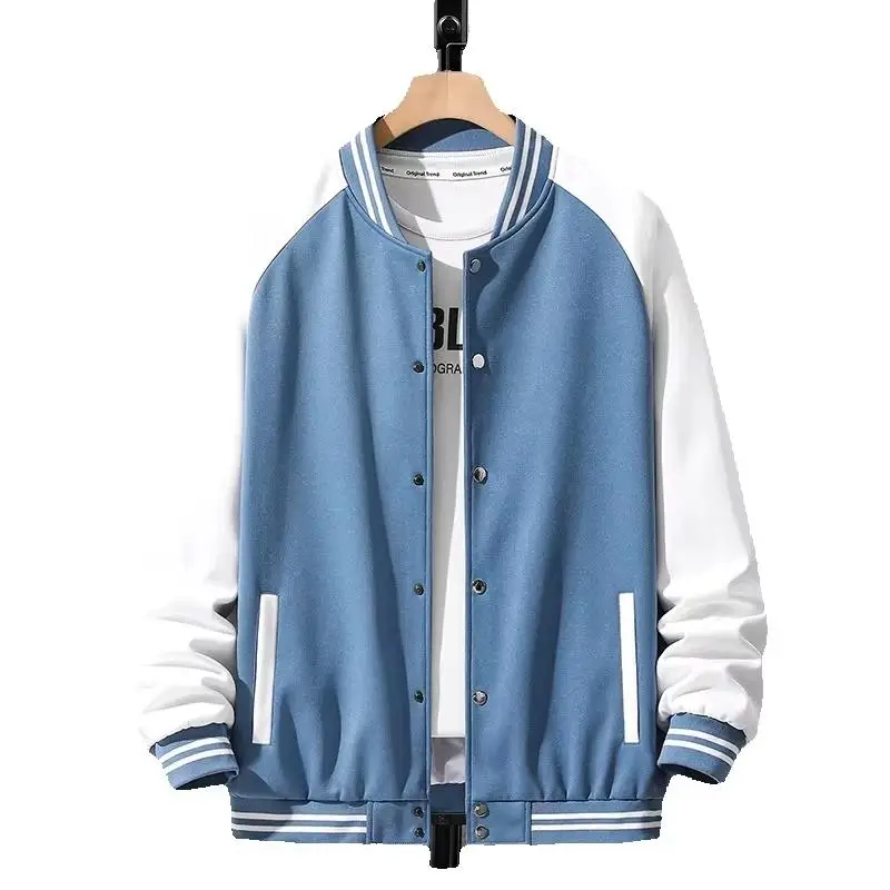 Men's Spring And Autumn Baseball Suit Customized Name Printed Logo Outdoor Sports Jacket Casual Oversized Coat