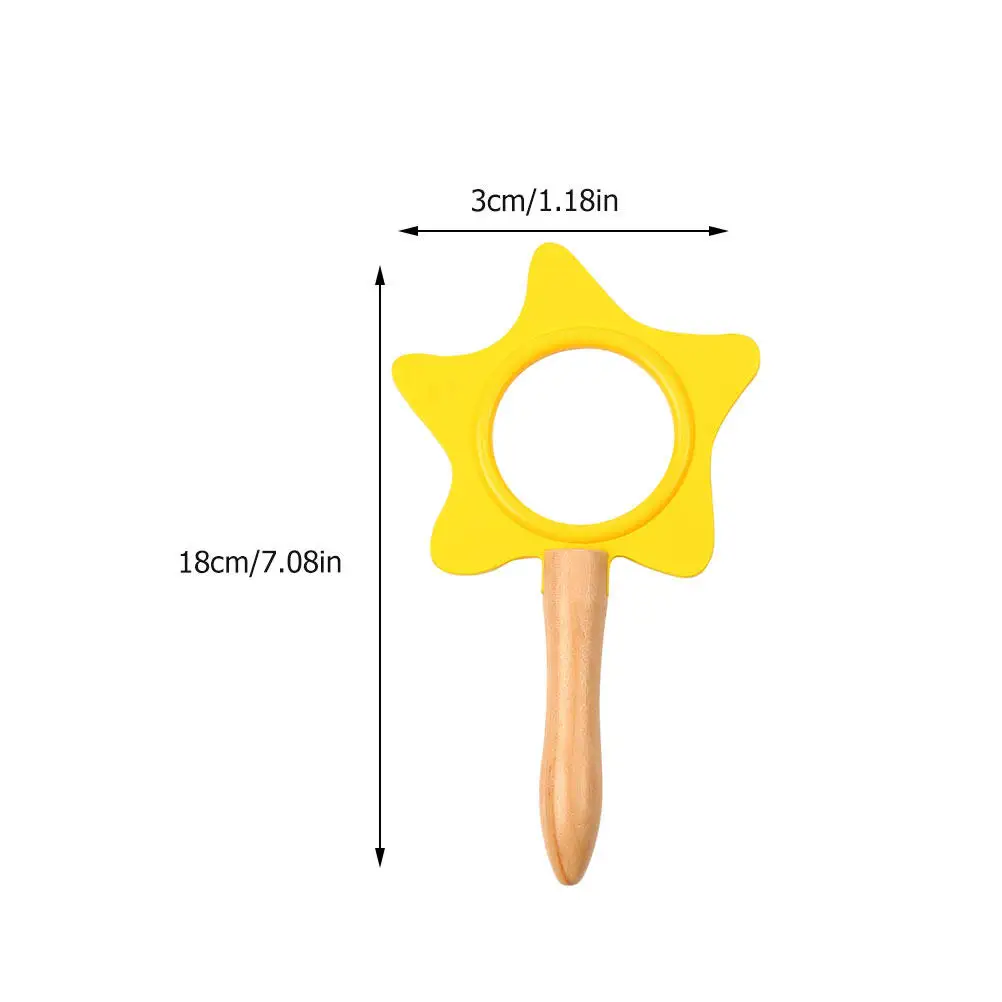 Cartoon Magnifying Glass Kids Scientific Observation Portable Lightweight Durable Practical Fine Workmanship Easy Use